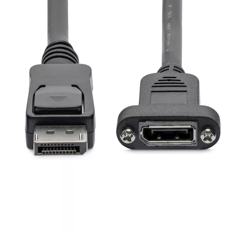 StarTech.com 1m panel mount DisplayPort-kabel - 4K x 2K - DisplayPort 1.2 verlengkabel stekker naar bus - DP video-verlengkabel met panel mount DP-aansluiting - DP monitorkabel