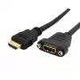 StarTech.com 0,9m HDMI-bus naar HDMI-stekker adapter, 4K high-speed panel-mount HDMI-kabel, 4K 30Hz UHD HDMI, 10,2 Gbit/s bandbreedte, HDMI-bus naar HDMI-stekker, HDMI panel-mount verbindingskabel