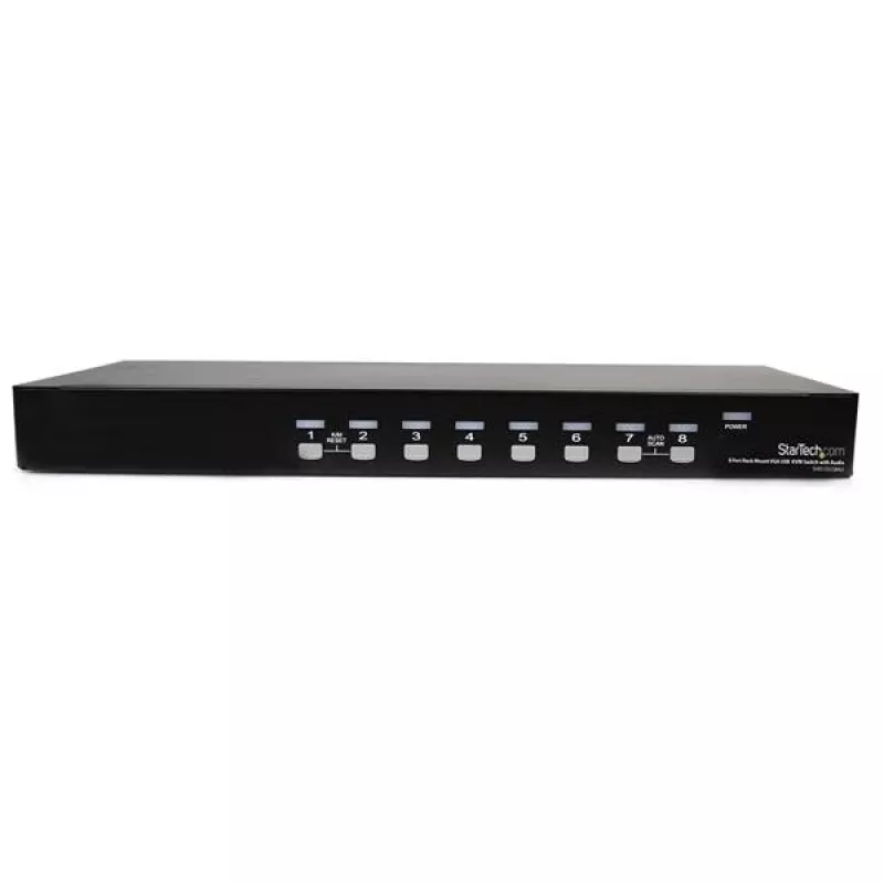 StarTech.com 8-poorts rackmount USB-VGA KVM-switch met audio (audiokabel inbegrepen)
