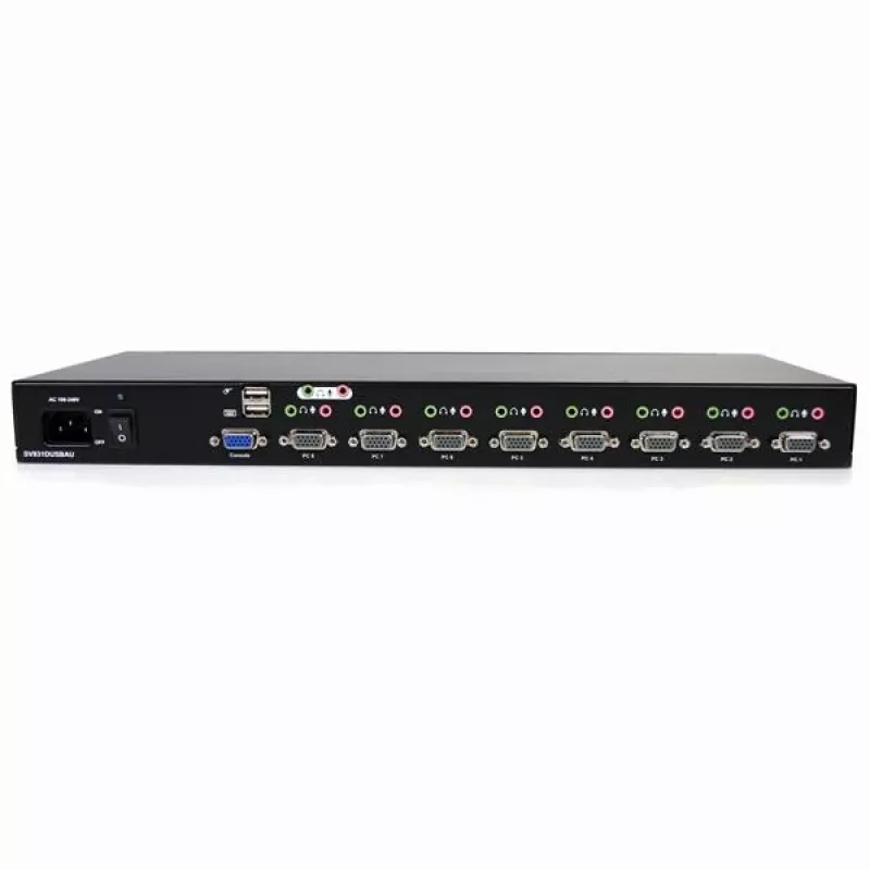 StarTech.com 8-poorts rackmount USB-VGA KVM-switch met audio (audiokabel inbegrepen)
