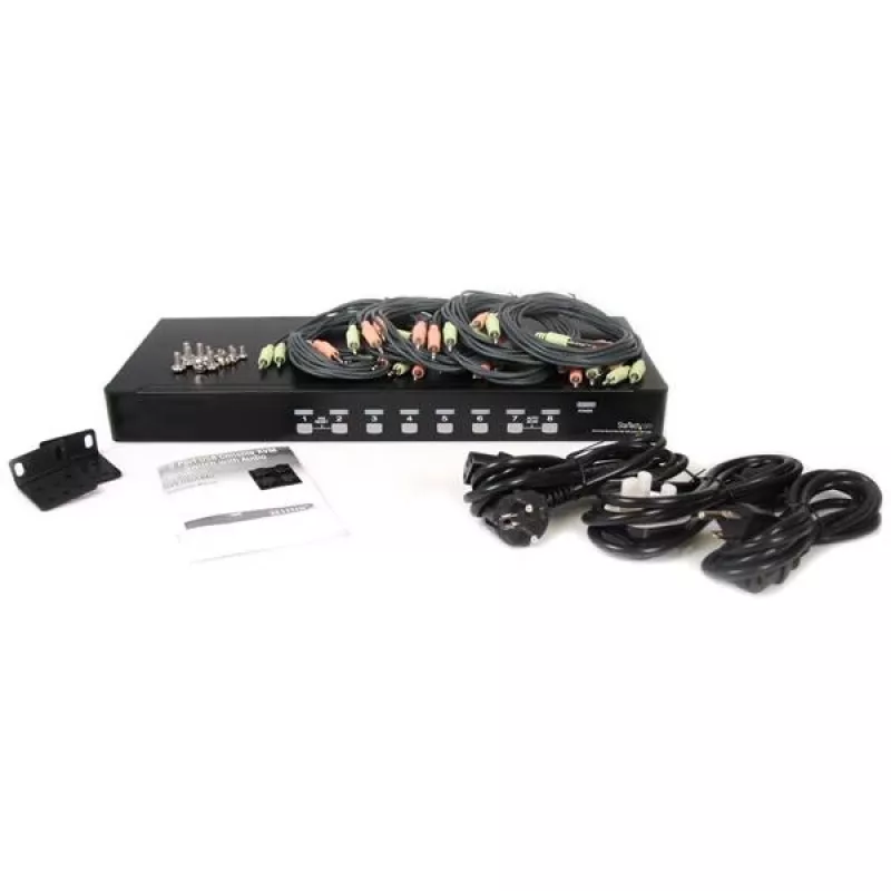 StarTech.com 8-poorts rackmount USB-VGA KVM-switch met audio (audiokabel inbegrepen)