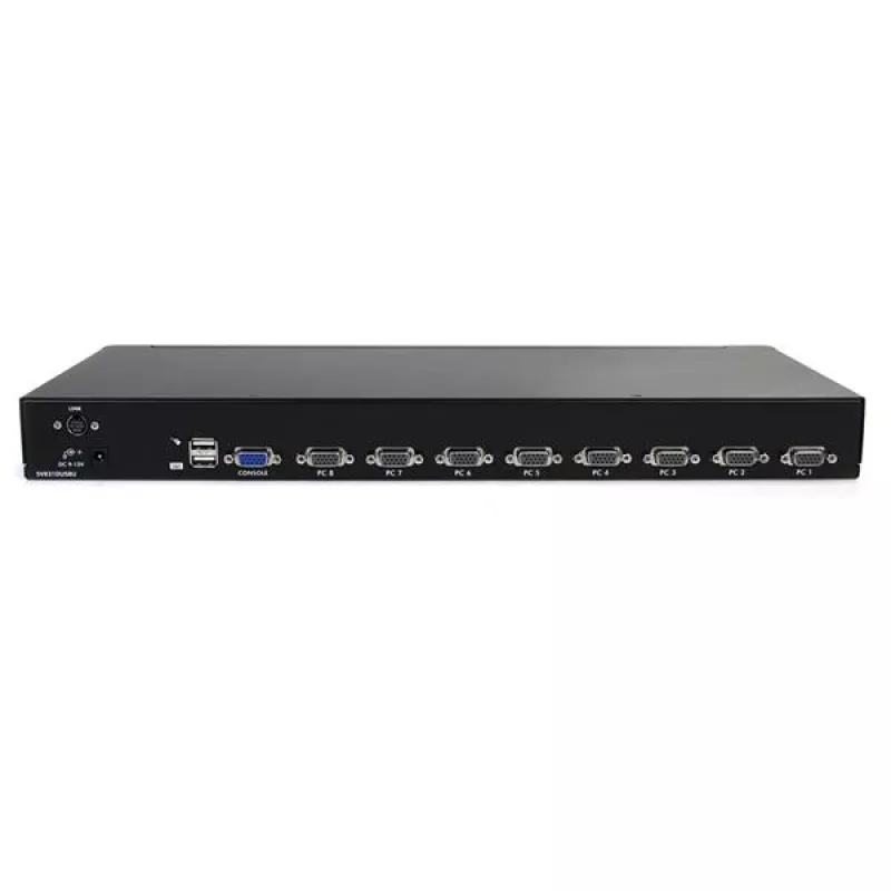 StarTech.com 8-poorts 1U rackmount USB KVM-switch met OSD, 1920 x 1440 pixels, rackmontage, 1U, zwart