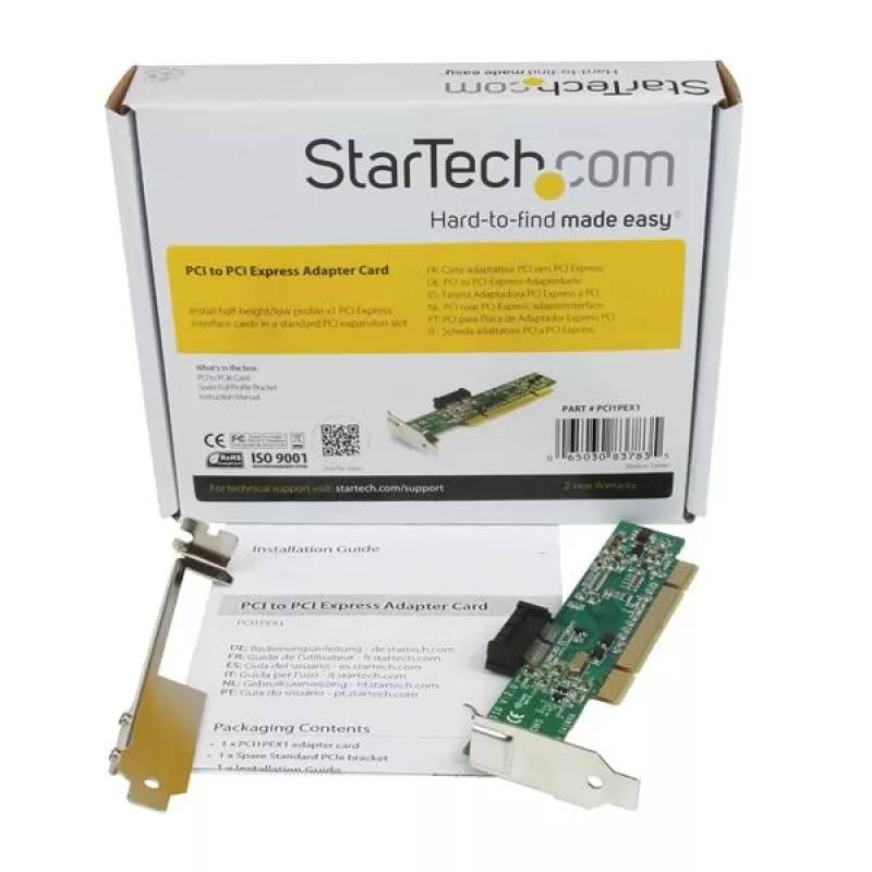 StarTech.com PCI naar PCI Express adapterkaart, PCI, PCIe, PCI 2.3, CE, FCC, TAA, Pericom - PI7C9X111SL, 0 - 85 °C