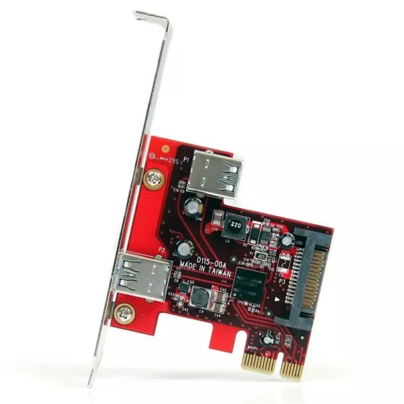 StarTech.com 2-poorts PCI Express SuperSpeed USB 3.0-kaart met UASP-ondersteuning - 1 intern 1 extern