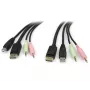 StarTech.com 6ft 4-in-1 USB DisplayPort KVM-switchkabel met audio en microfoon