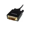 StarTech.com 1,8 m Mini DisplayPort naar DVI-kabel – Mini DP naar DVI-adapterkabel – 1080p video – passieve mDP naar DVI-D single link, mDP of Thunderbolt 1/2 Mac/PC naar DVI-monitor/display