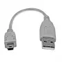 StarTech.com 15 cm Mini-USB 2.0-kabel – A naar Mini-B, 0,152 m, USB A, Mini-USB B, USB 2.0, stekker/stekker, grijs