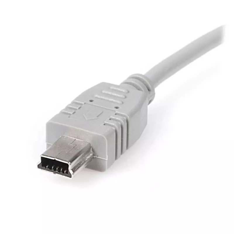 StarTech.com 15 cm Mini-USB 2.0-kabel – A naar Mini-B, 0,152 m, USB A, Mini-USB B, USB 2.0, stekker/stekker, grijs