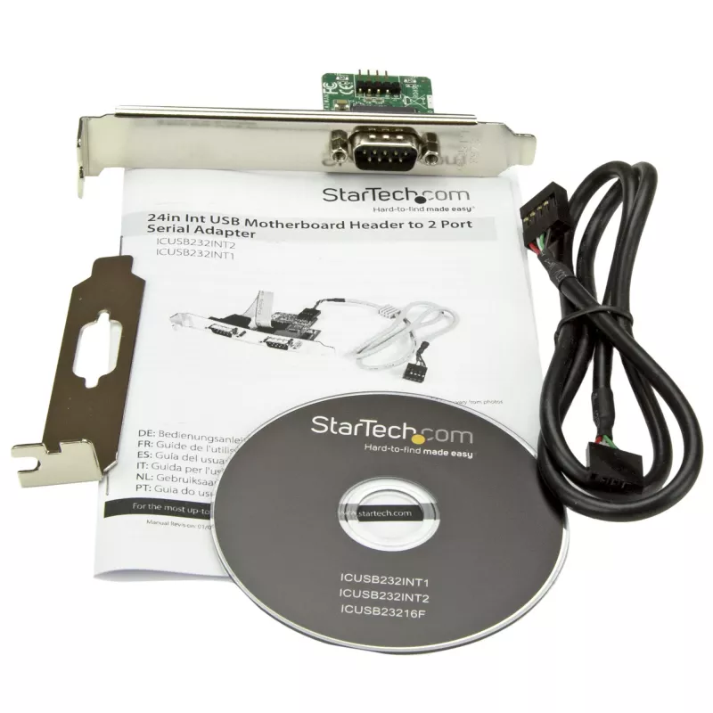 StarTech.com 61 cm interne USB-moederbordheader naar seriële RS232-adapter