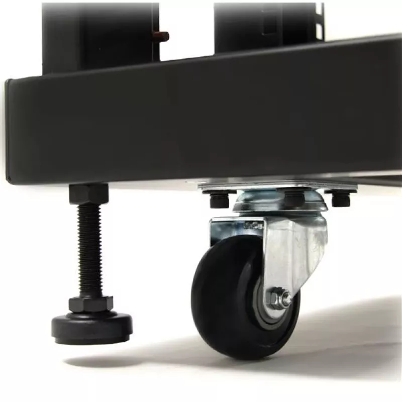 StarTech.com 4-posts 25U serverrackkast, afsluitbare 19 inch datarackkast voor computer-/AV-/IT-apparatuur, kantoor-/thuisnetwerkrack met wielen en verstelbare montagerails