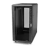 StarTech.com 4-posts 25U serverrackkast, afsluitbare 19 inch datarackkast voor computer-/AV-/IT-apparatuur, kantoor-/thuisnetwerkrack met wielen en verstelbare montagerails