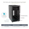 StarTech.com 4-posts 25U serverrackkast, afsluitbare 19 inch datarackkast voor computer-/AV-/IT-apparatuur, kantoor-/thuisnetwerkrack met wielen en verstelbare montagerails