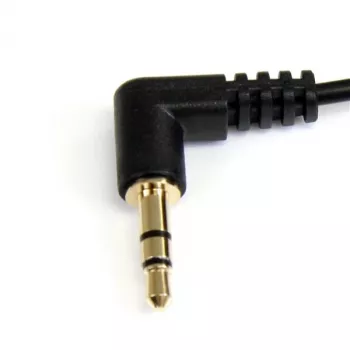 StarTech.com 3 ft slanke 3,5mm haakse stereo-audiokabel - M/M