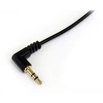 StarTech.com 6 ft slanke 3,5-mm-jack naar haakse stereo-audiokabel - M/M