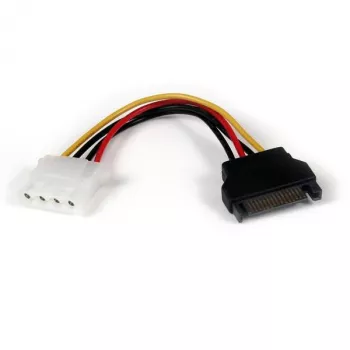 StarTech.com 15,24 cm SATA-naar-LP4-voedingskabeladapter – B/M, Molex (4-polig), SATA 15-polig, 0,1524 m, stekker, stekker, recht