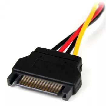 StarTech.com 15,24 cm SATA-naar-LP4-voedingskabeladapter – B/M, Molex (4-polig), SATA 15-polig, 0,1524 m, stekker, stekker, recht