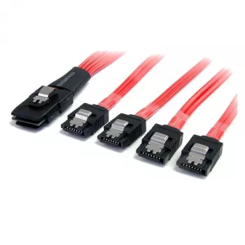 StarTech.com 50cm Serial Attached SCSI SAS-kabel – SFF-8087 naar 4x vergrendelende SATA