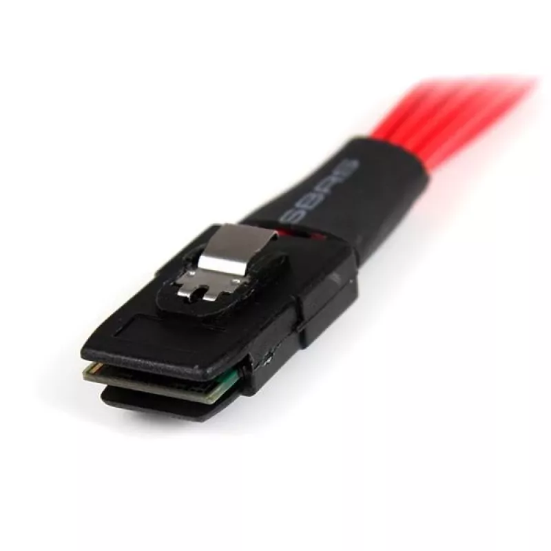 StarTech.com 50cm Serial Attached SCSI SAS-kabel – SFF-8087 naar 4x vergrendelende SATA