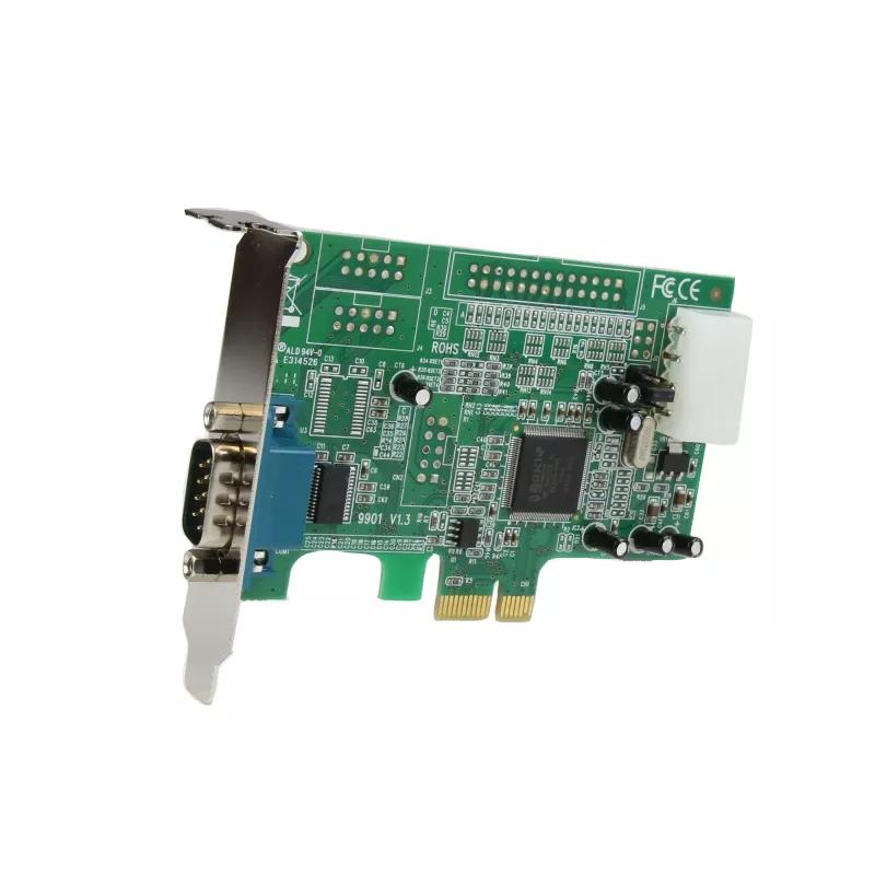 StarTech.com 1-poorts PCI Express RS232 seriële adapterkaart – PCIe RS232 seriële hostcontroller – PCIe naar serieel DB9 – 16550 UART – low-profile uitbreidingskaart – Windows en Linux