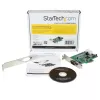StarTech.com 1-poorts PCI Express RS232 seriële adapterkaart – PCIe RS232 seriële hostcontroller – PCIe naar serieel DB9 – 16550 UART – low-profile uitbreidingskaart – Windows en Linux