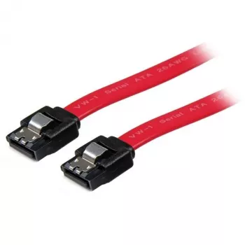 StarTech.com 20,3 cm vergrendelbare SATA-naar-SATA-kabel – F/F, 0,2032 m, SATA III, SATA 7-pin, SATA 7-pin, mannelijk/mannelijk, rood