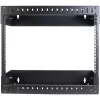 StarTech.com 8U 19 inch wandmontage netwerkrack – verstelbare diepte 12–20 inch 2-posts open-frame serverruimterack voor AV-/data-/IT-communicatie-/computerapparatuur/switch met kooimoeren en schroeven