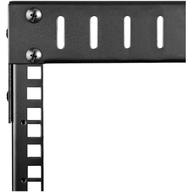 StarTech.com 8U 19 inch wandmontage netwerkrack – verstelbare diepte 12–20 inch 2-posts open-frame serverruimterack voor AV-/data-/IT-communicatie-/computerapparatuur/switch met kooimoeren en schroeven