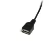 StarTech.com 1 ft Mini USB 2.0-kabel - USB A naar Mini B F/M, 0,3 m, USB A, Mini-USB B, stekker/bus, 0,48 Gbit/s, zwart