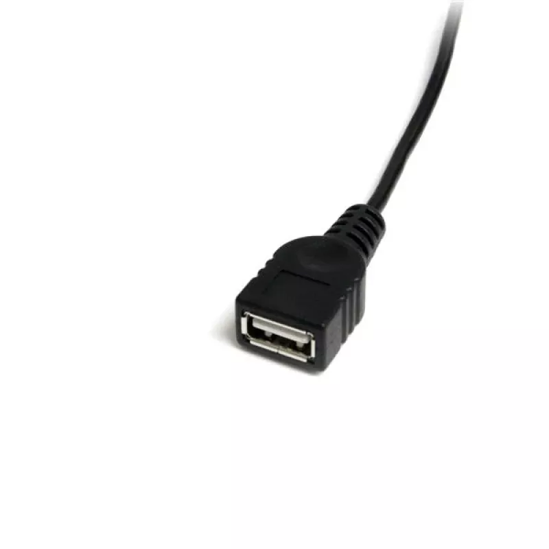 StarTech.com 1 ft Mini USB 2.0-kabel - USB A naar Mini B F/M, 0,3 m, USB A, Mini-USB B, stekker/bus, 0,48 Gbit/s, zwart
