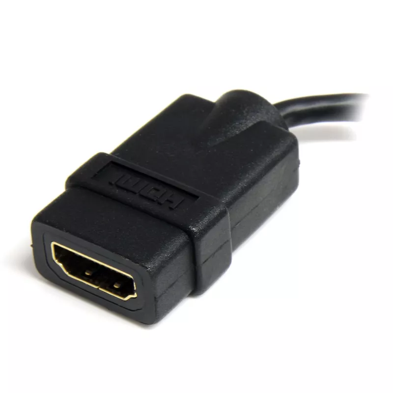 StarTech.com Micro HDMI naar HDMI-adapter - 4K 30Hz video - robuuste high speed Micro HDMI Type-D naar HDMI 1.4-converter/kabeladapter-dongle - Ultra HD HDMI-monitors, tv's en displays - bu/st