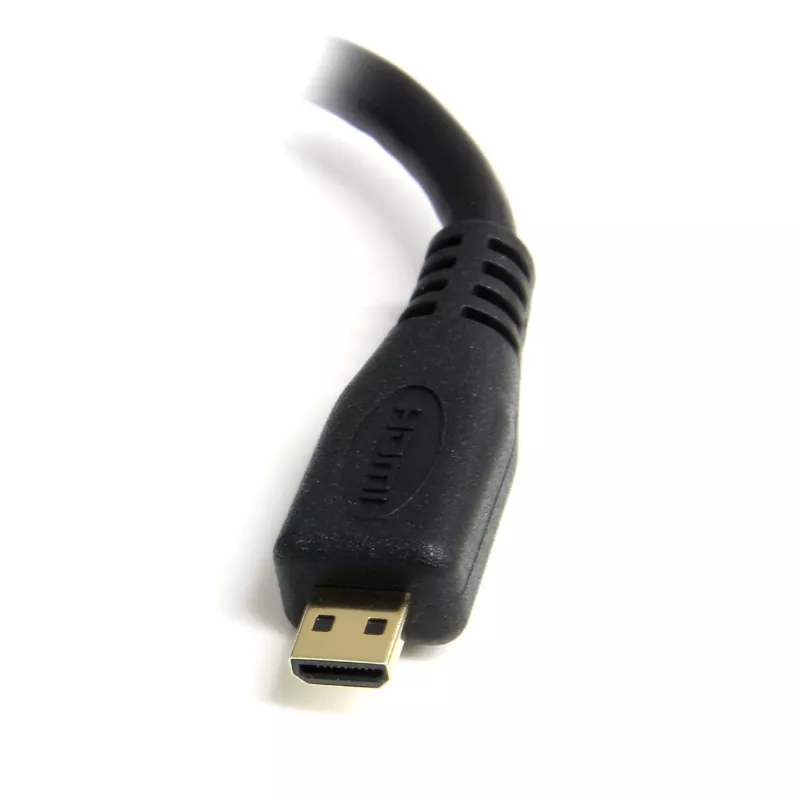 StarTech.com Micro HDMI naar HDMI-adapter - 4K 30Hz video - robuuste high speed Micro HDMI Type-D naar HDMI 1.4-converter/kabeladapter-dongle - Ultra HD HDMI-monitors, tv's en displays - bu/st
