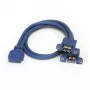 StarTech.com 2-poorts paneelmontage USB 3.0-kabel - USB A naar moederbordheaderkabel F/F