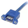 StarTech.com 2-poorts paneelmontage USB 3.0-kabel - USB A naar moederbordheaderkabel F/F