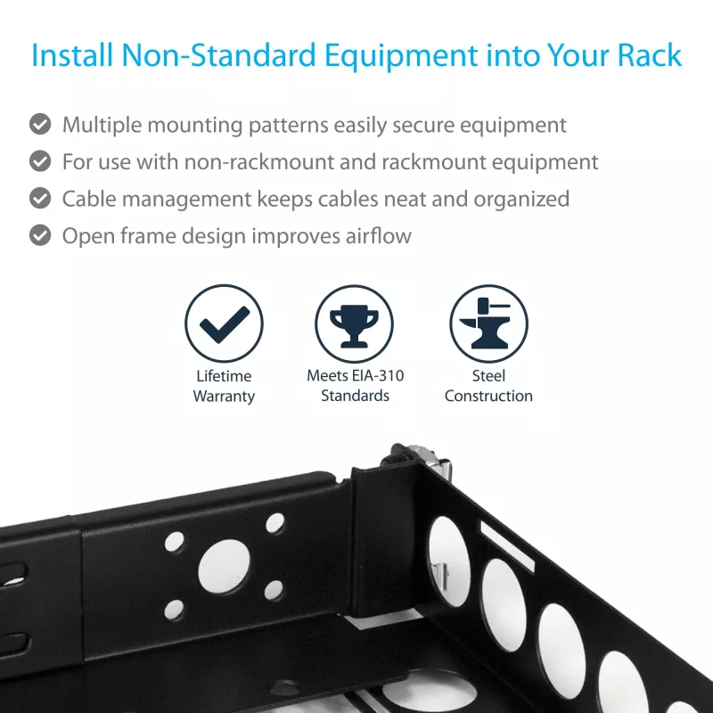 StarTech.com 1U universele serverrackrails, diepteverstelbare montagerails voor servers, 19 inch rackmontagerails