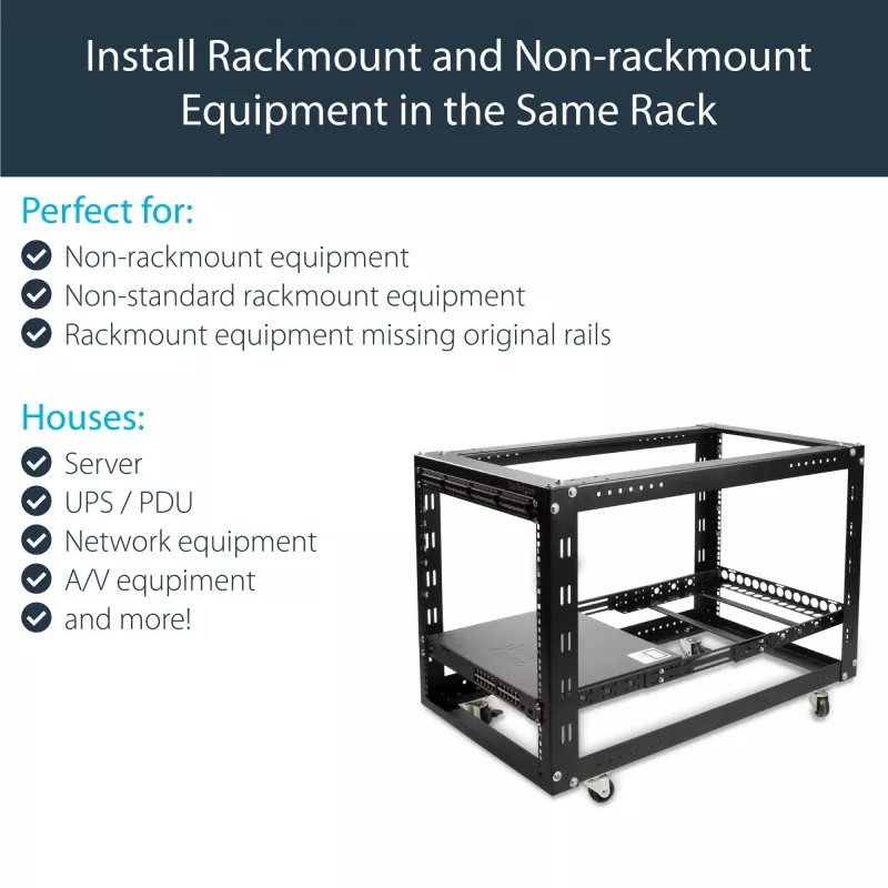 StarTech.com 1U universele serverrackrails, diepteverstelbare montagerails voor servers, 19 inch rackmontagerails
