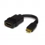 StarTech.com 5in Mini HDMI naar HDMI-adapter - 4K High Speed HDMI-adapter - 4K 30Hz Ultra HD High Speed HDMI-adapter - HDMI 1.4 - vergulde aansluitingen - UHD Mini HDMI-adapter 4K - zwart