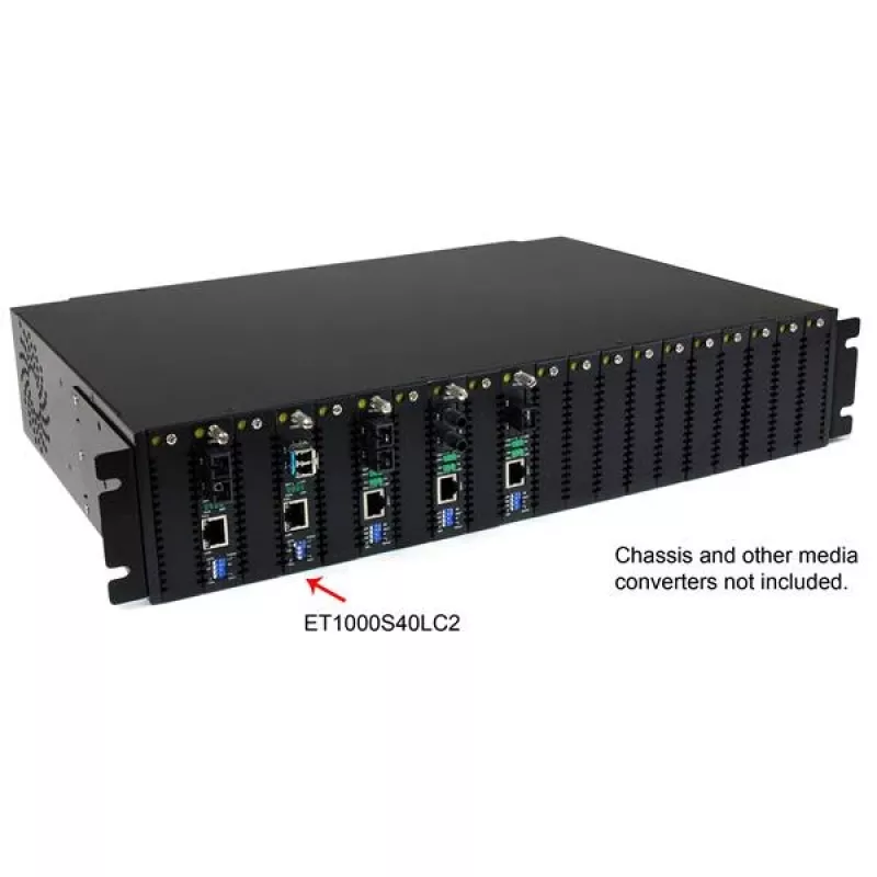 StarTech.com 1000 Mbps Gigabit singlemode glasvezel mediaconverter LC 40 km