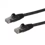 StarTech.com 7m CAT6 Ethernet-kabel – zwart CAT 6 Gigabit Ethernet-kabel – 250MHz 100W PoE RJ45 UTP netwerk-/patchkabel rastongvrij met trekontlasting individueel getest