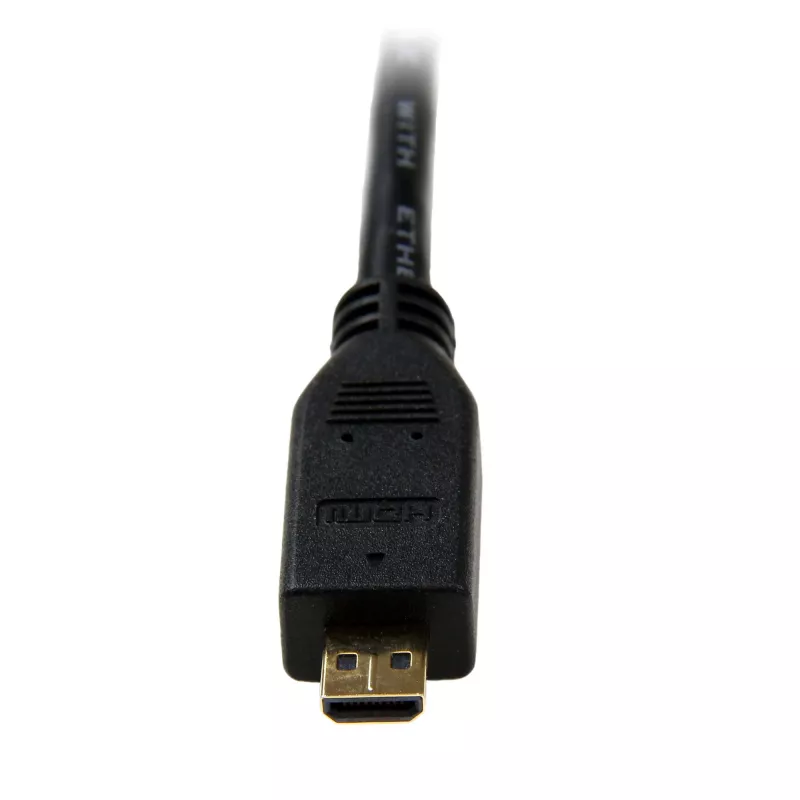 StarTech.com 1m Micro HDMI naar HDMI-kabel met Ethernet - 4K 30Hz video - robuuste High Speed Micro HDMI Type-D naar HDMI 1.4 adapterkabel / converterkabel - UHD HDMI monitoren/televisies/displays - M/M