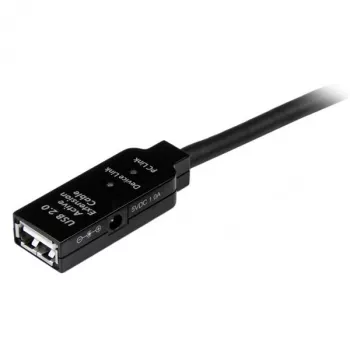 StarTech.com 15m USB 2.0 actieve verlengkabel - M/F, 15 m, USB A, USB A, USB 2.0, male/female, zwart