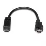 StarTech.com 15 cm Micro-USB naar Mini-USB adapterkabel M/W, 0,15 m, Mini-USB B, Micro-USB A, stekker/bus, zwart