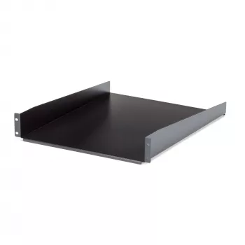 StarTech.com 2U serverrack-legbord – universeel uitschuifbaar rackmontagebord voor 19-inch netwerkapparatuurrack en -kast – hoogbelastbaar staal – draagvermogen 22,6 kg – 22 inch diepe lade, zwart