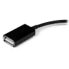 StarTech.com USB OTG-adapterkabel voor Samsung Galaxy Tab, 0,1524 m, Samsung 30p, USB A, zwart, stekker, bus