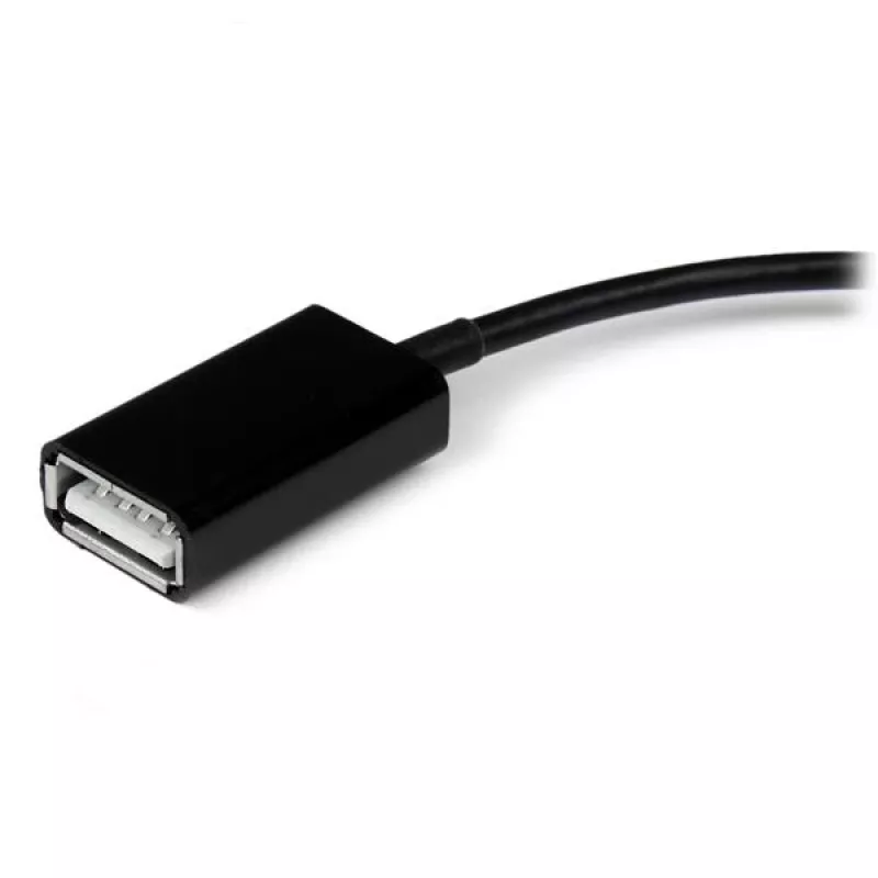 StarTech.com USB OTG-adapterkabel voor Samsung Galaxy Tab, 0,1524 m, Samsung 30p, USB A, zwart, stekker, bus