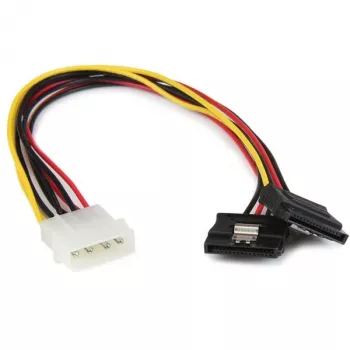 StarTech.com 30,5 cm LP4 naar 2x vergrendelbare SATA-stroom Y-kabel splitter-adapter – 4-polige LP4 naar dubbele SATA