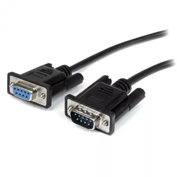 StarTech.com 1m zwart rechte Through DB9 RS232 seriële kabel - M/F