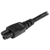 StarTech.com 2m laptop-netkabel, EU Schuko naar C5, 2,5 A 250 V, 18AWG, notebook-/laptop-vervangingskabel, voedingkabel, opladerkabel, klaverblad-/Mickey Mouse-netkabel