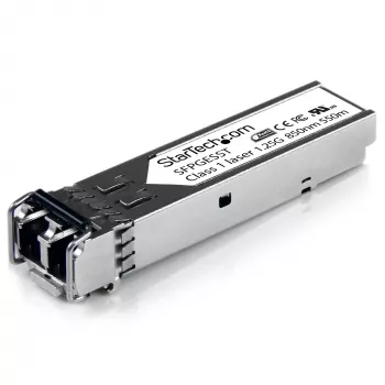 StarTech.com Cisco SFP-GE-S compatibele SFP-module – 1000BASE-SX – 1GbE multimode glasvezel MMF-transceiver – 1GE Gigabit Ethernet SFP – LC 550m – 850nm – DDM Cisco IE3400, IE3300, IE3200