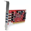 StarTech.com 4-poorts PCI USB 3.0 adapterkaart met SATA/SP4-stroomaansluiting