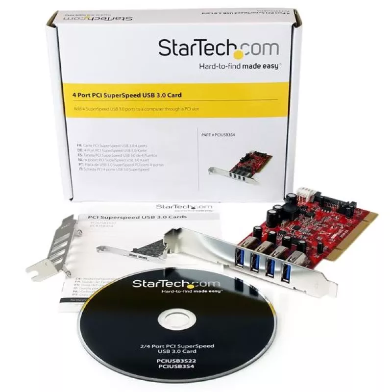 StarTech.com 4-poorts PCI USB 3.0 adapterkaart met SATA/SP4-stroomaansluiting